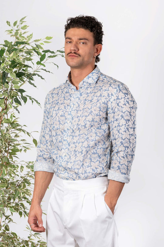 Bastoncino Bianco/azzurro Uomo